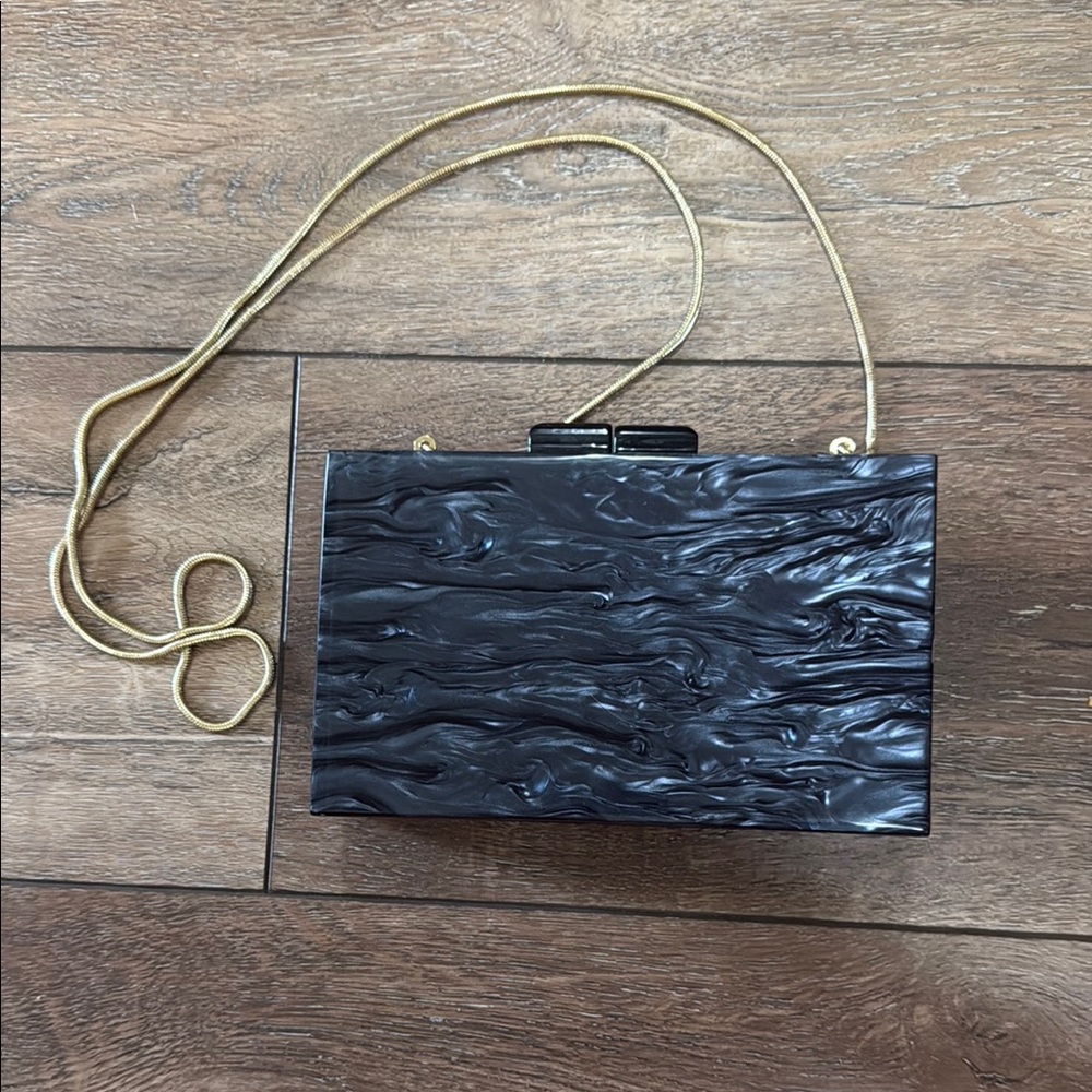Geometric Clutch with Gold Accents - Picture 2 of 5